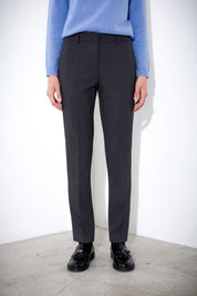 Pantalone dritto in tela lana