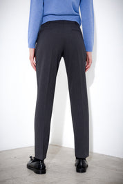 Pantalone dritto in tela lana