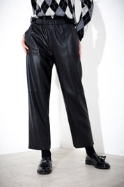 Faux leather trousers