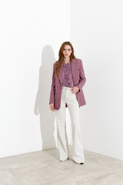 Blusa satinata con rouches - Compagnia Italiana