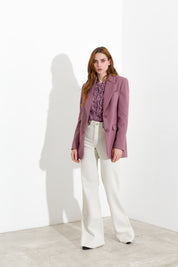 Blusa satinata con rouches - Compagnia Italiana