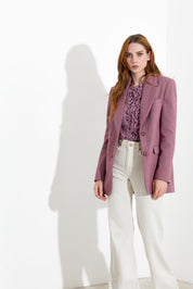 Blazer in tweed spinato due bottoni - Blazer in tweed spinato due bottoni