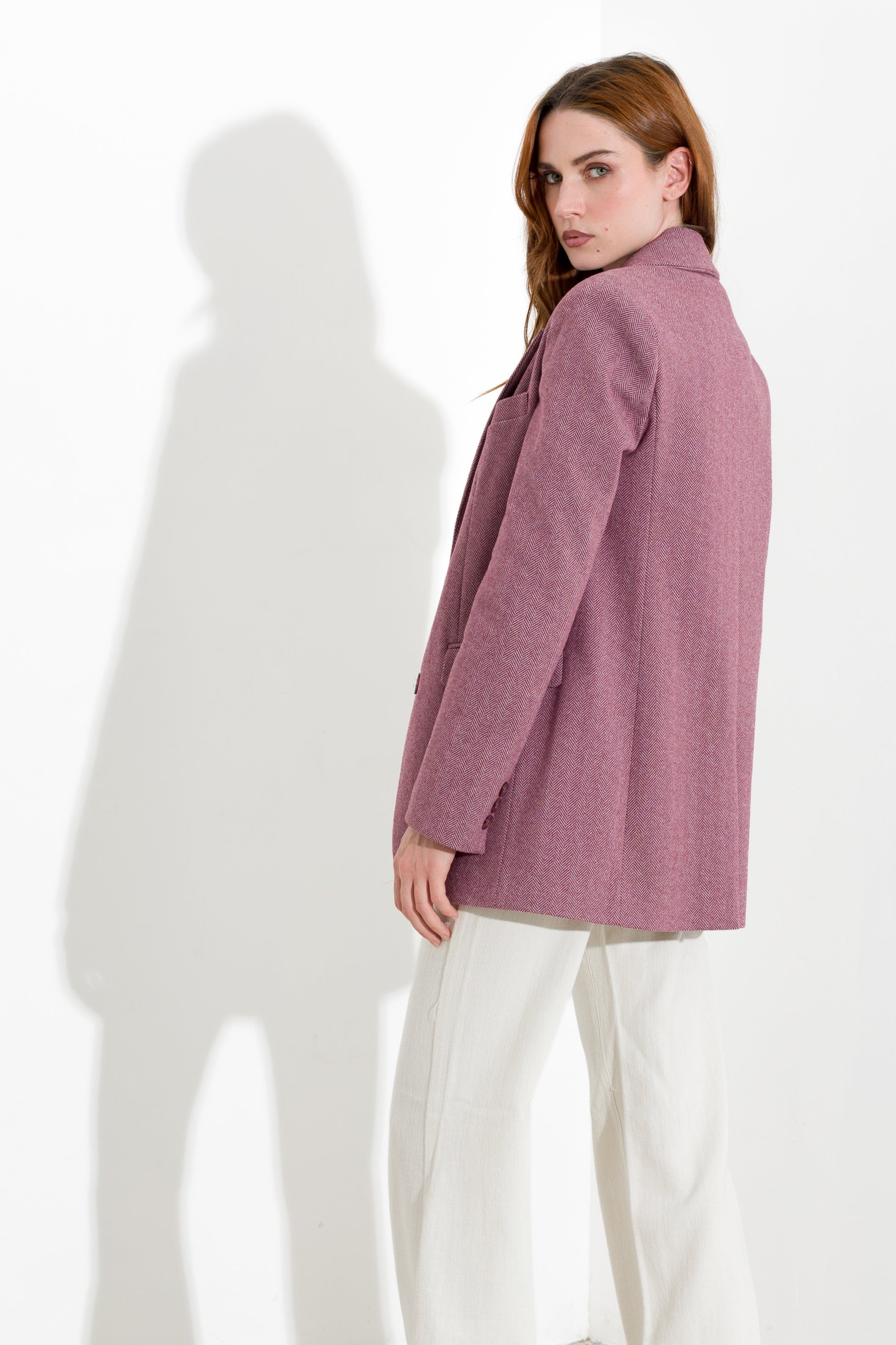 Blazer in tweed spinato due bottoni - Blazer in tweed spinato due bottoni