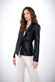 Faux leather jacket