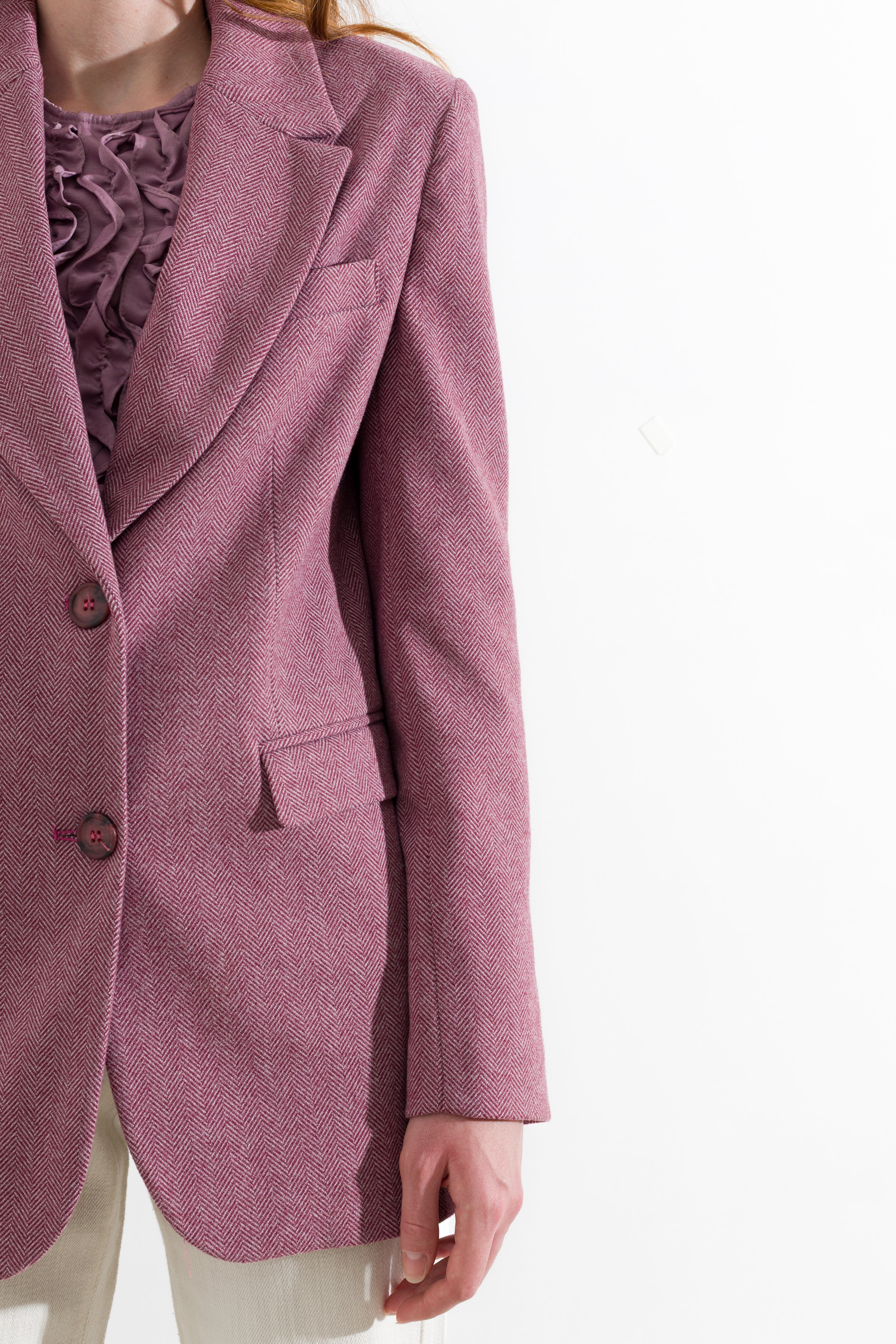 Blazer in tweed spinato due bottoni - Blazer in tweed spinato due bottoni