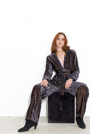 Giacca in velluto jacquard