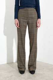 Pantalone a gamba dritta a quadri