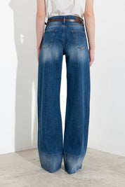 Jeans palazzo a vita alta