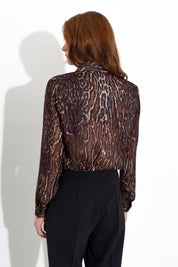 Camicia stampata in georgette