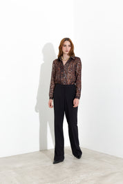 Camicia stampata in georgette