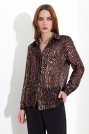 Camicia stampata in georgette