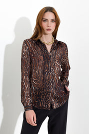 Camicia stampata in georgette
