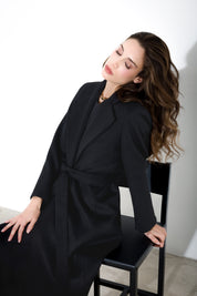 Cappotto in panno con cintura