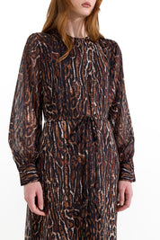 Abito midi in georgette stampata