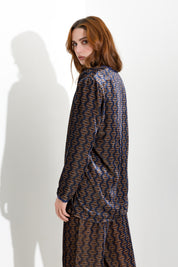 Giacca in velluto jacquard