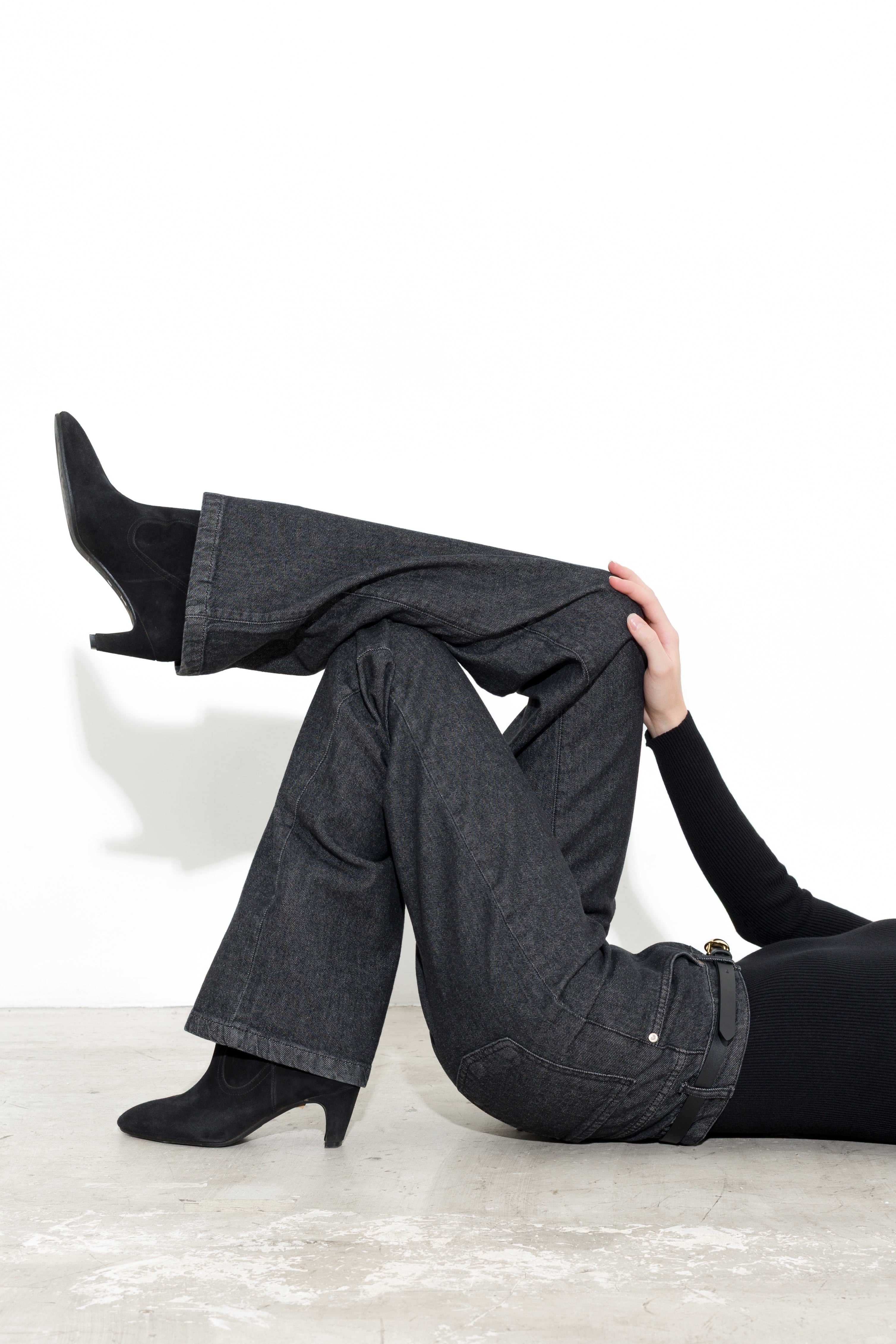 Jeans dritti in denim delave