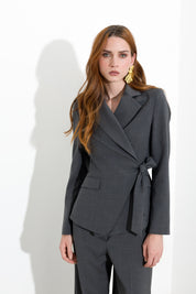 Blazer portafoglio con cintura