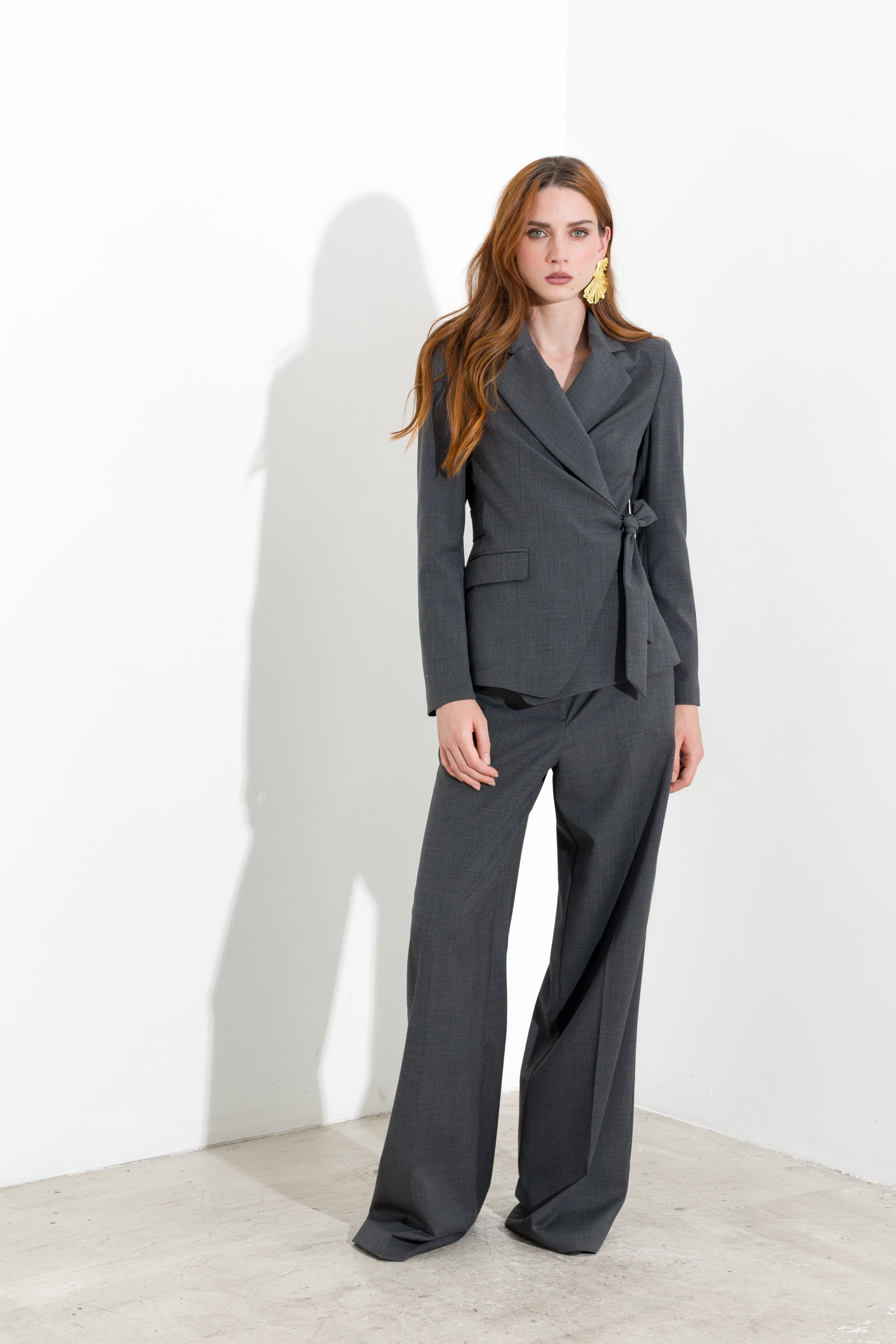 Blazer portafoglio con cintura