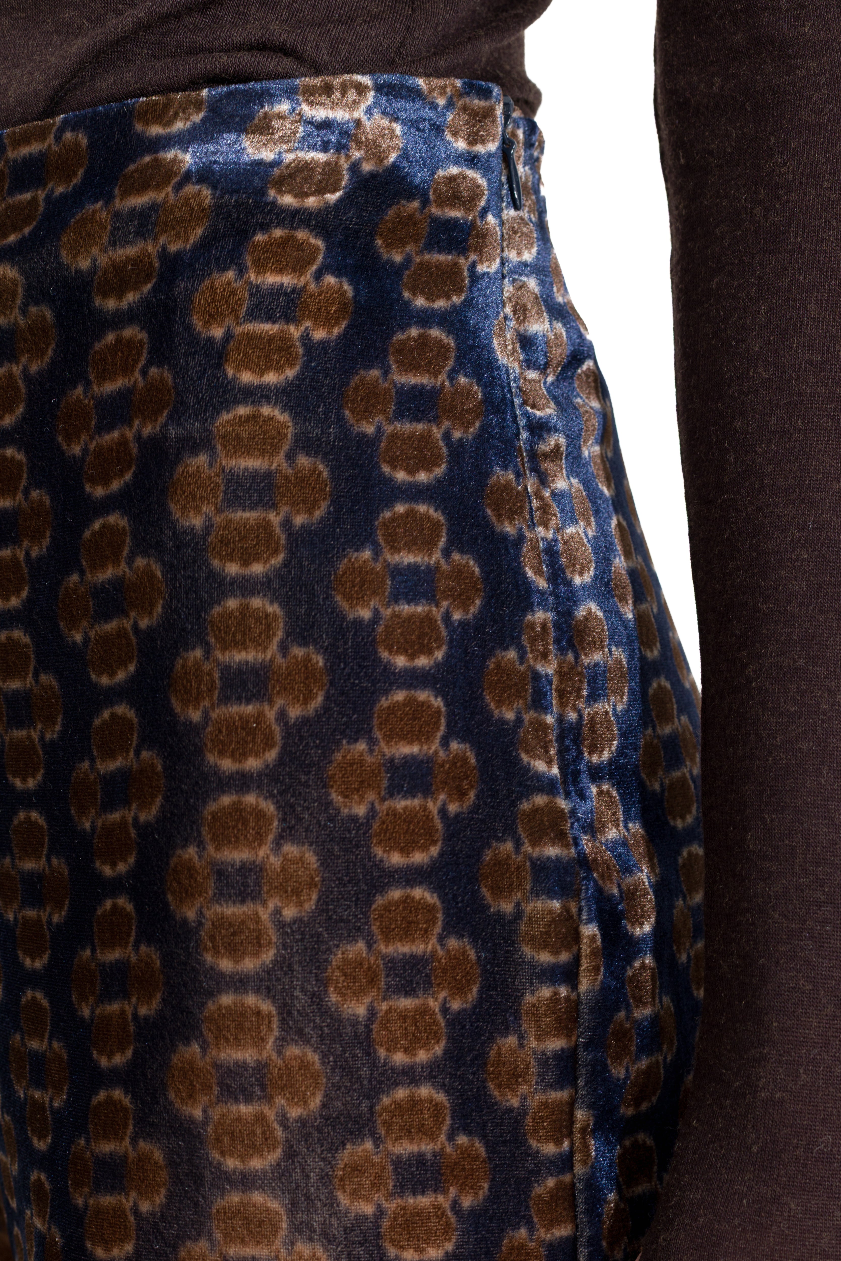 Pantaloni a palazzo in velluto jacquard