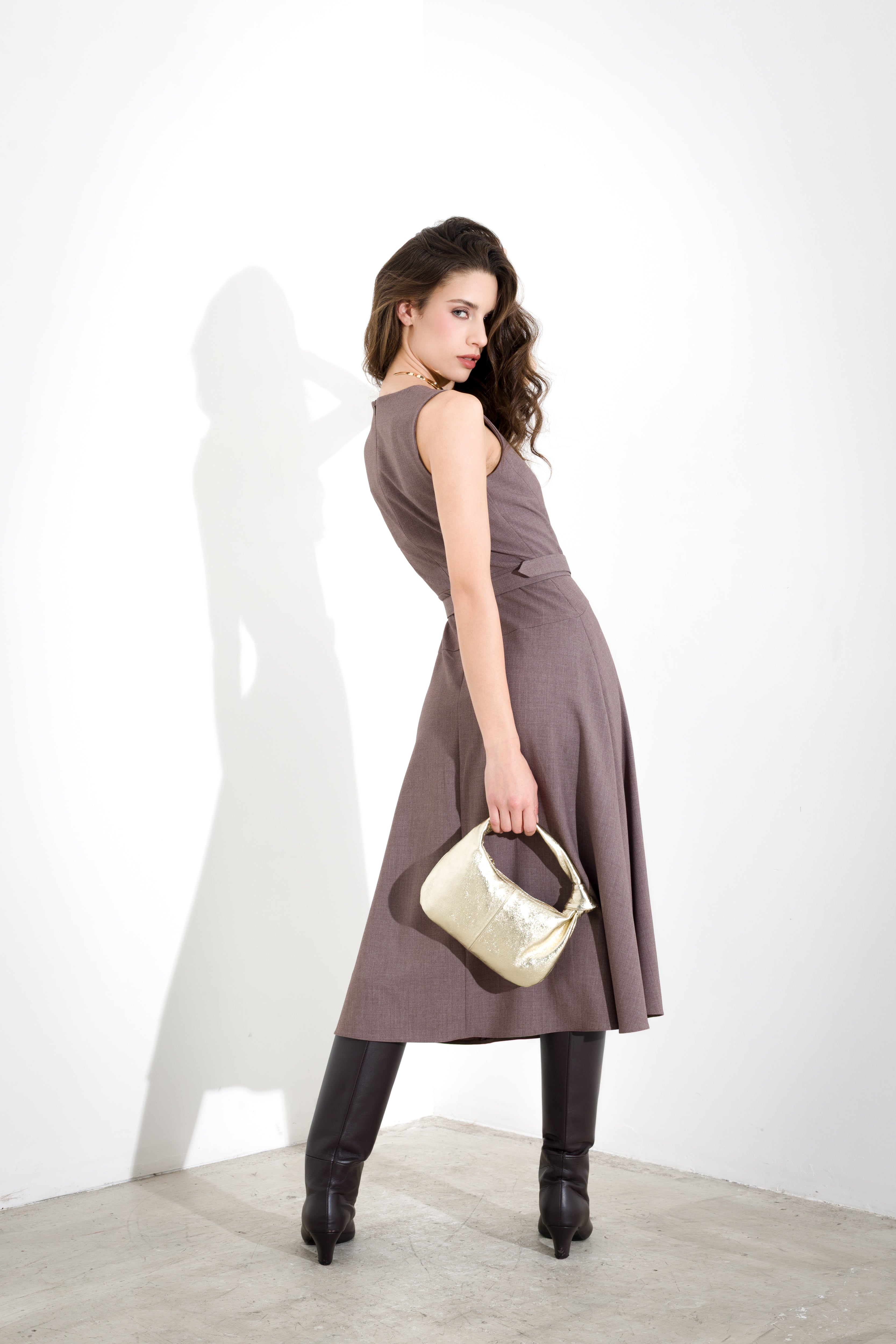 Abito midi in flanella