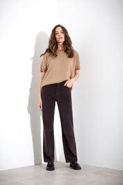 Cashmere half-sleeve sweater