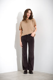 Cashmere half-sleeve sweater