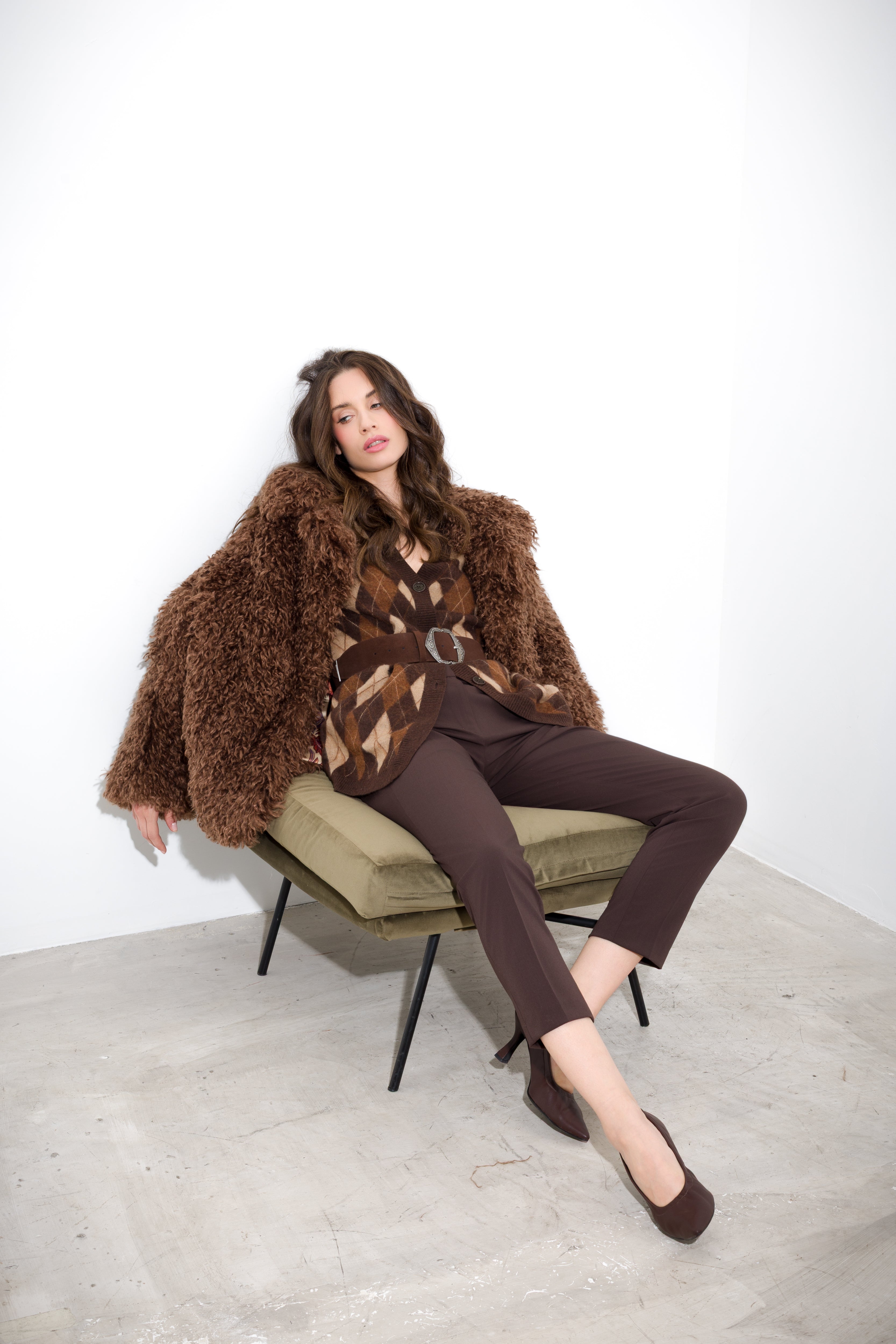 V-neck diamond cardigan
