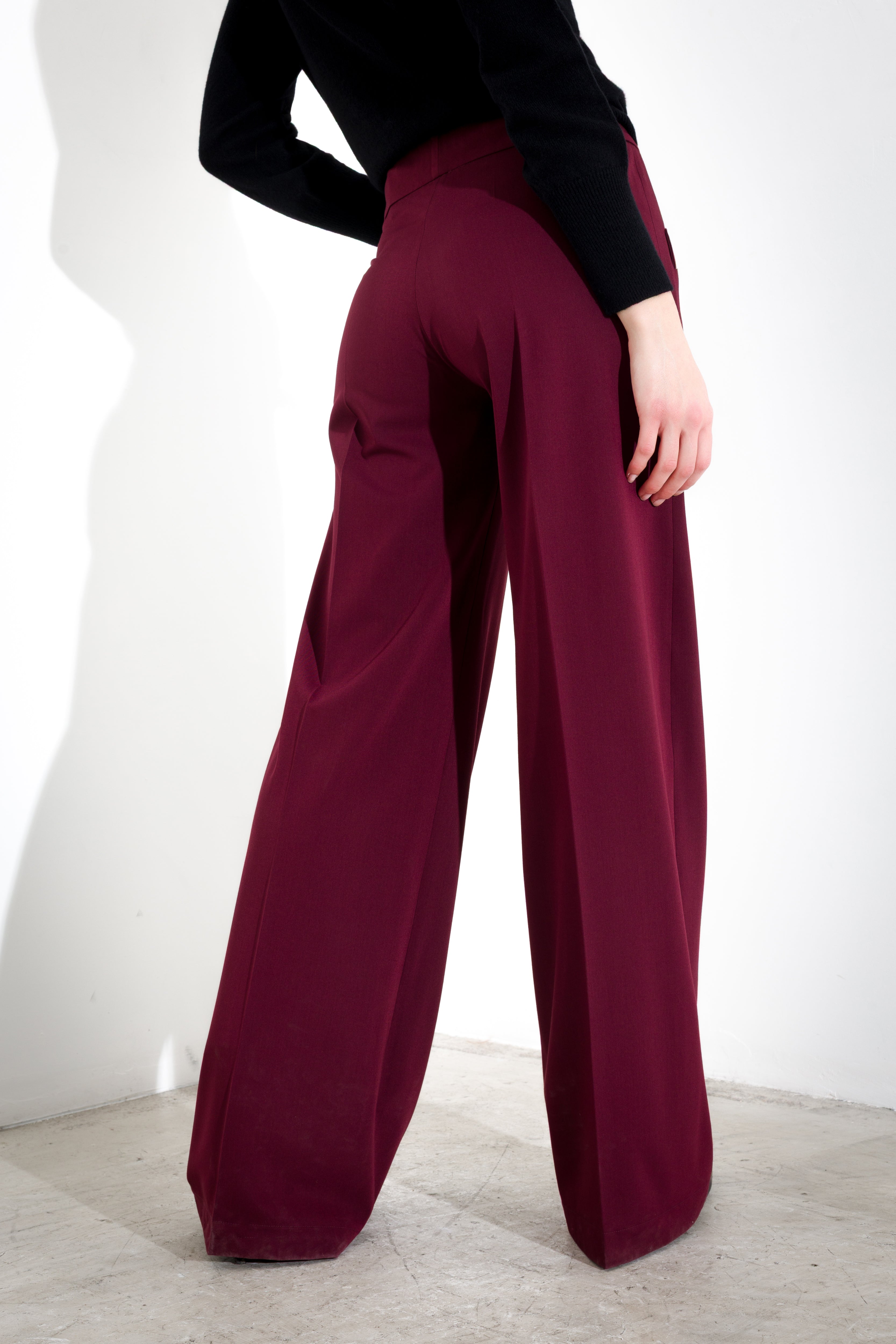 Pantalone in tela lana