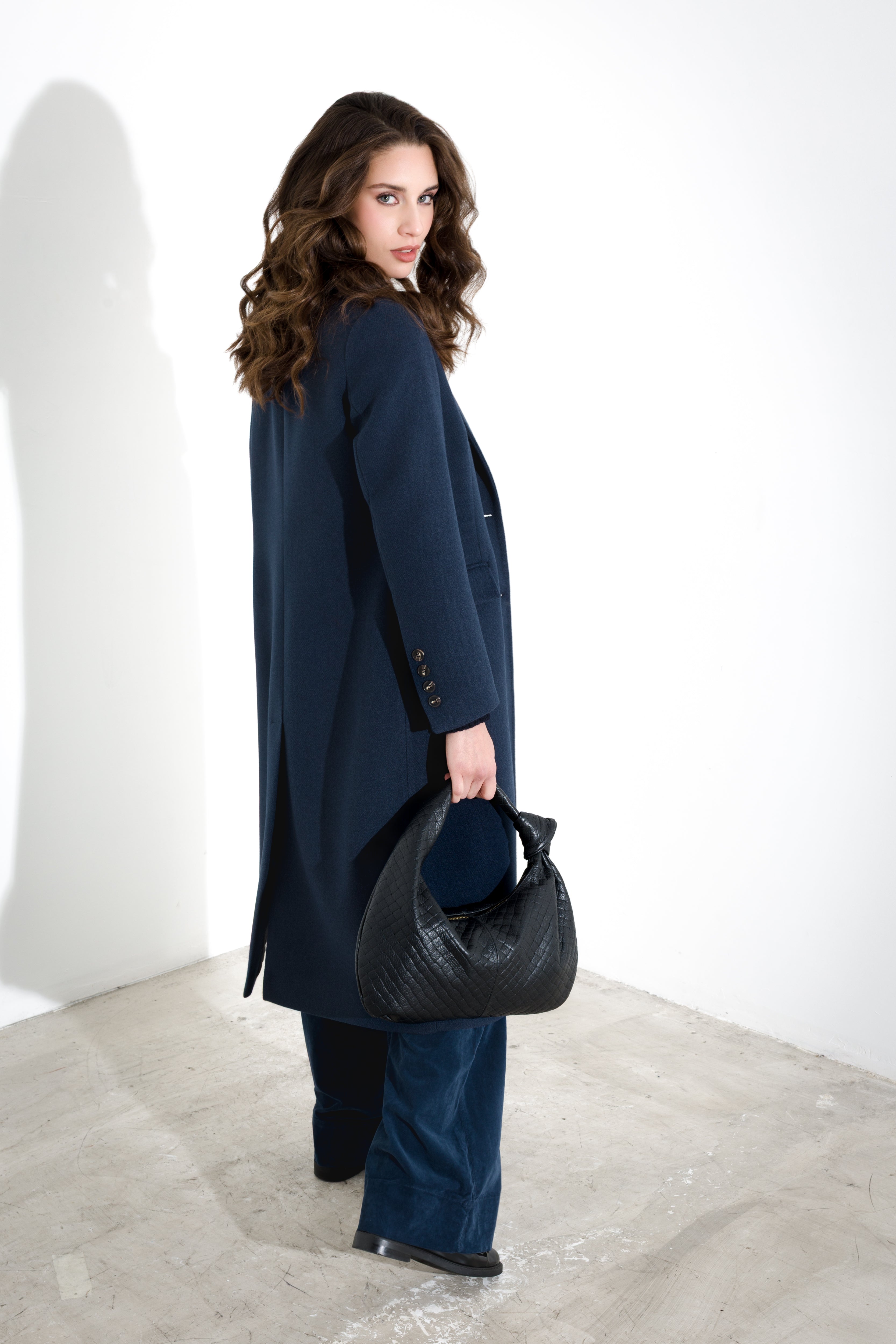 Cappotto in panno battuto