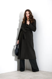 Cappotto in panno con cintura