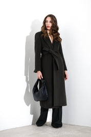 Cappotto in panno con cintura