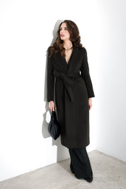 Cappotto in panno con cintura