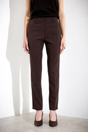 Pantalone dritto in tela lana