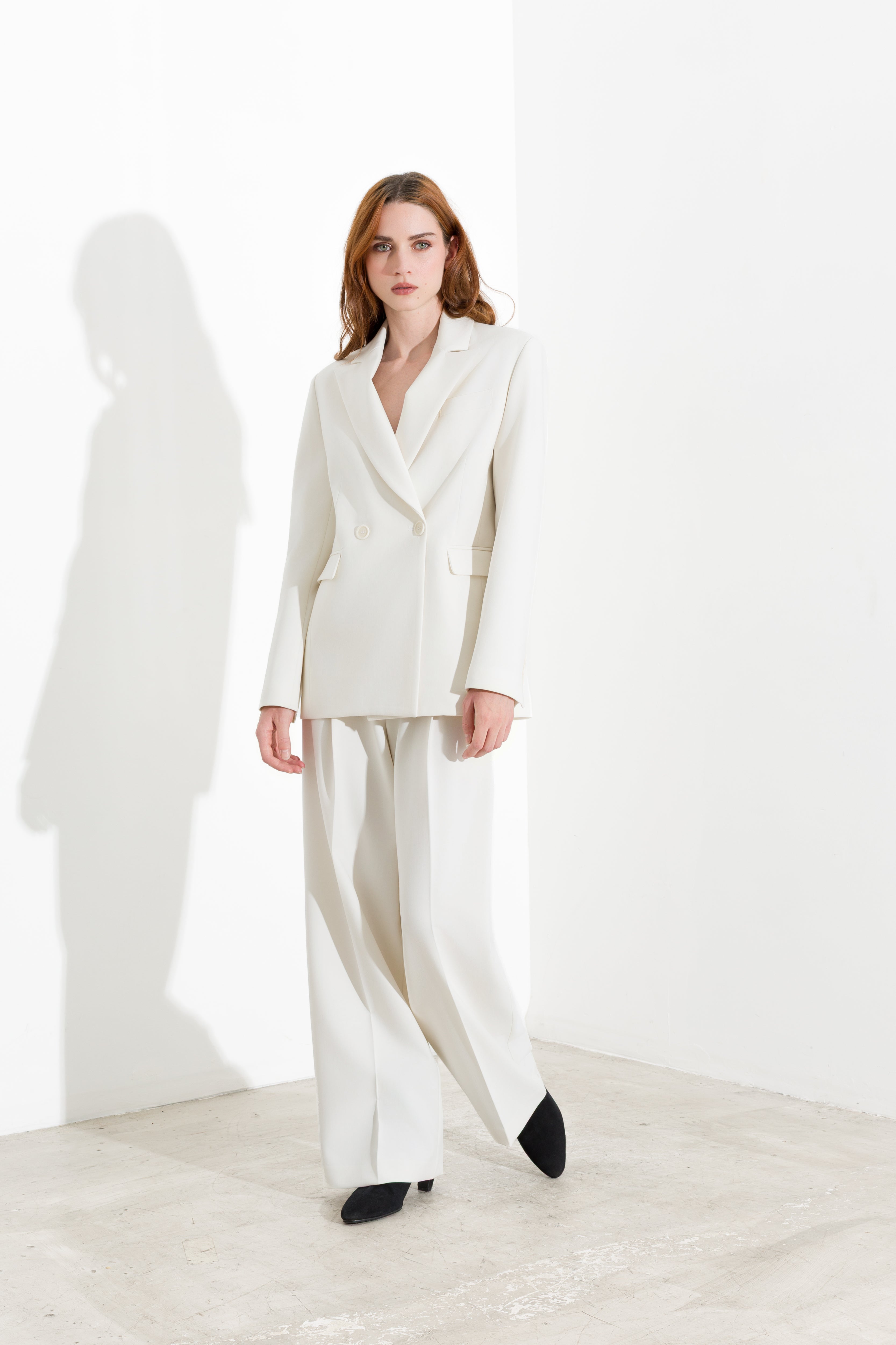 Pantaloni palazzo con pinces