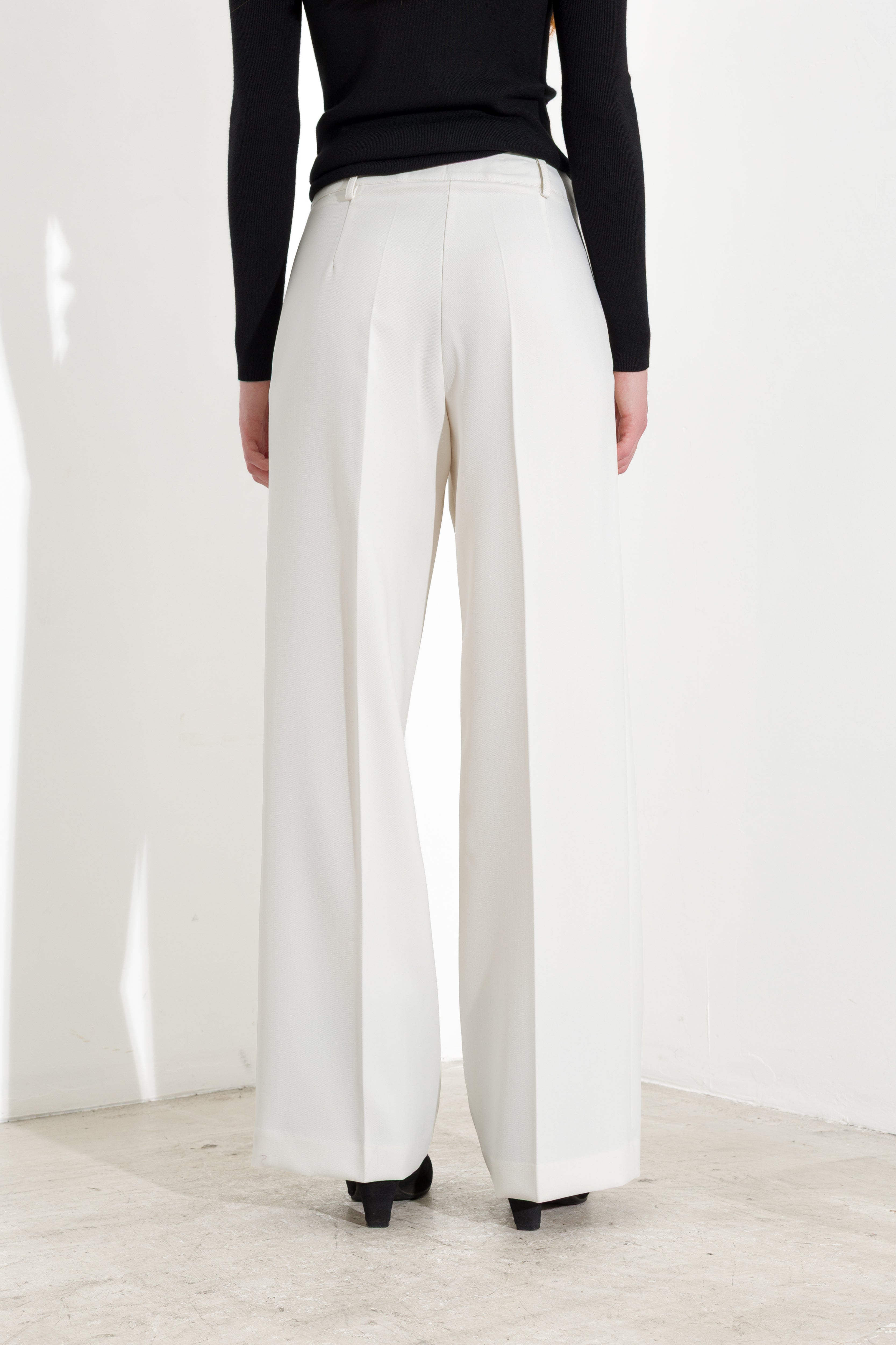 Pantaloni palazzo con pinces