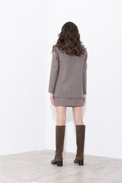 Double-breasted faux-plain wool jacket