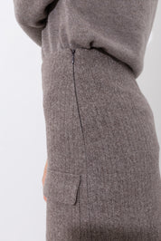 Short skirt in a faux wool blend