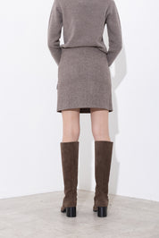 Short skirt in a faux wool blend