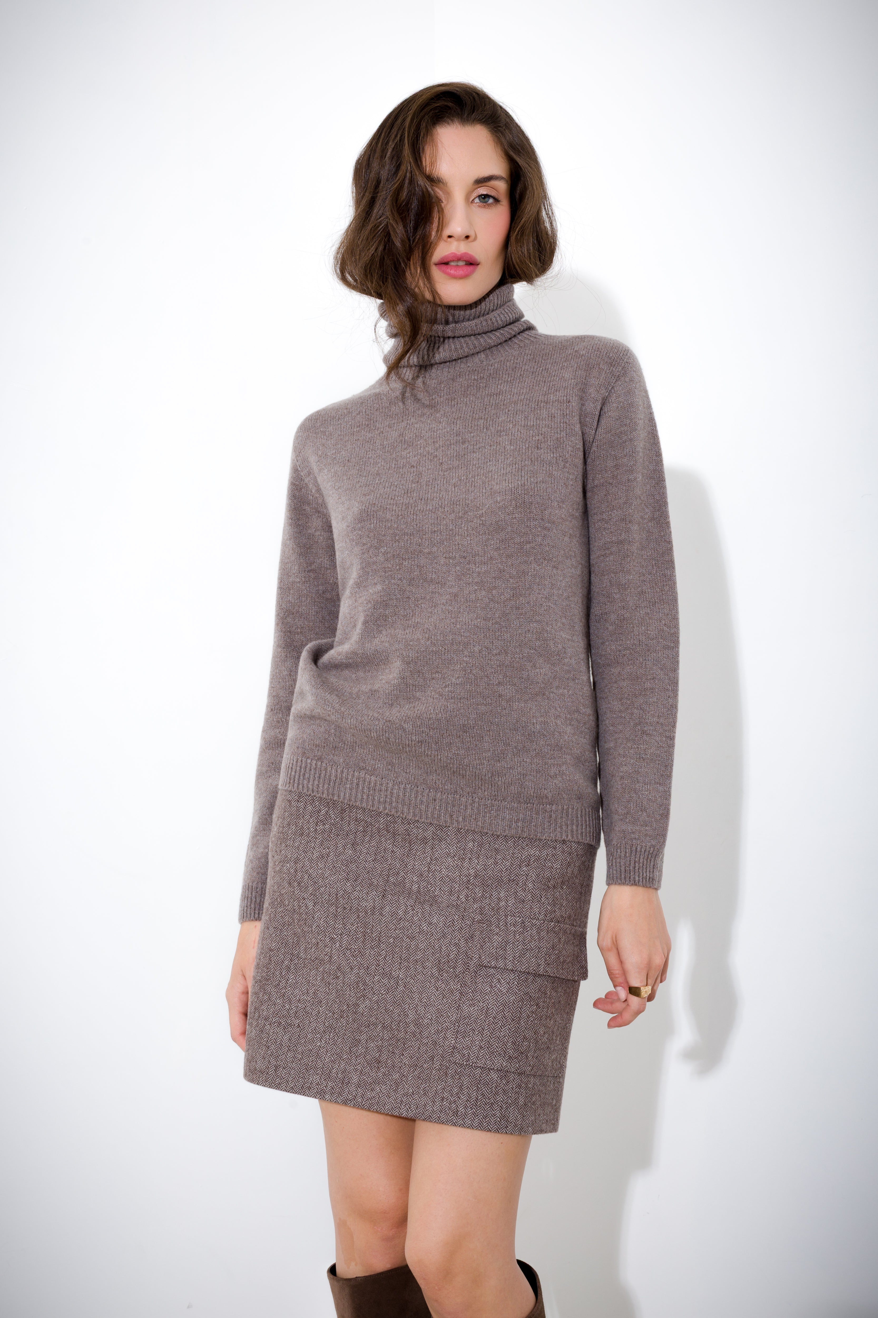 Maglia dolcevita in lana e cachemire FRIENDLY SWEATER