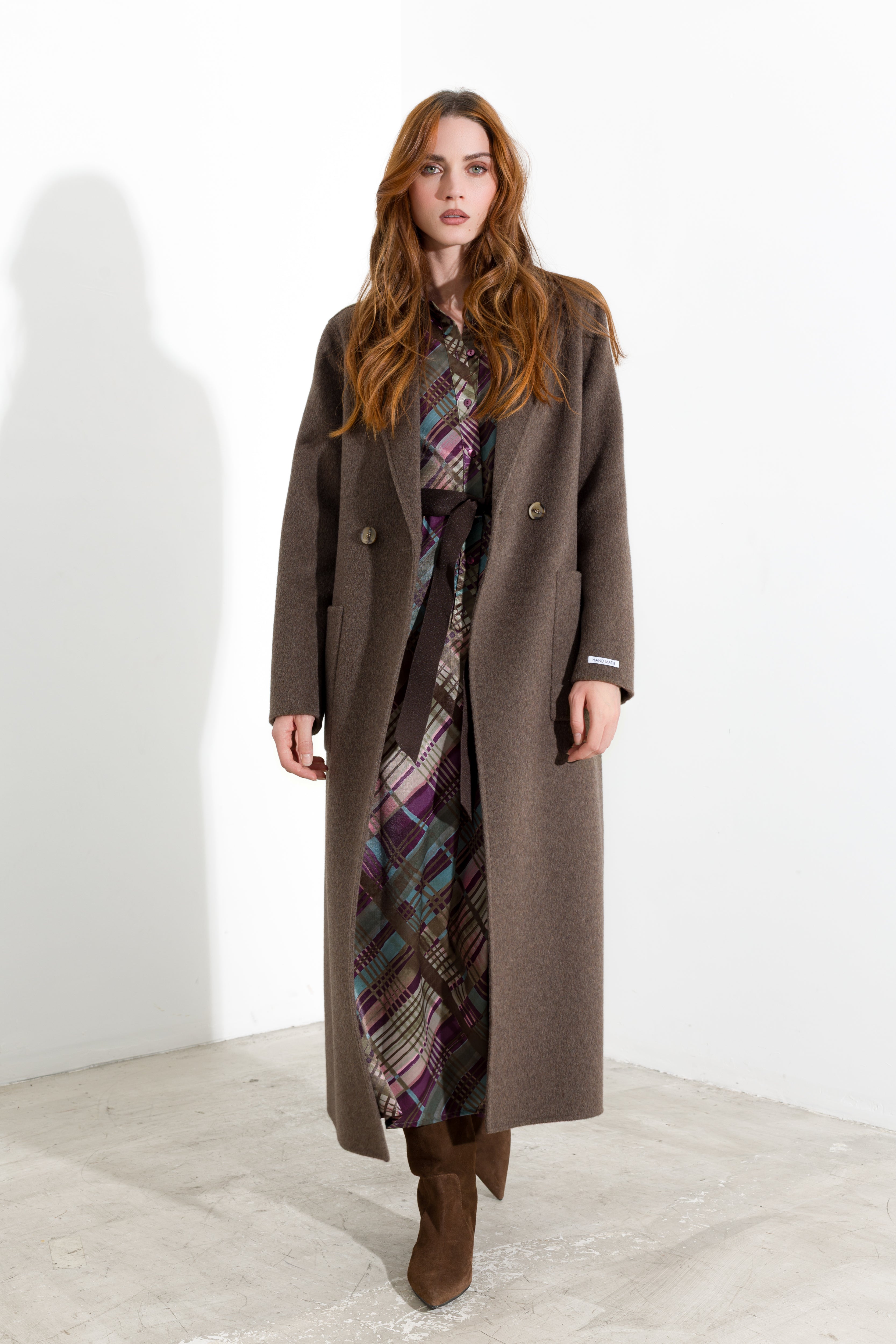 Cappotto lungo con cintura