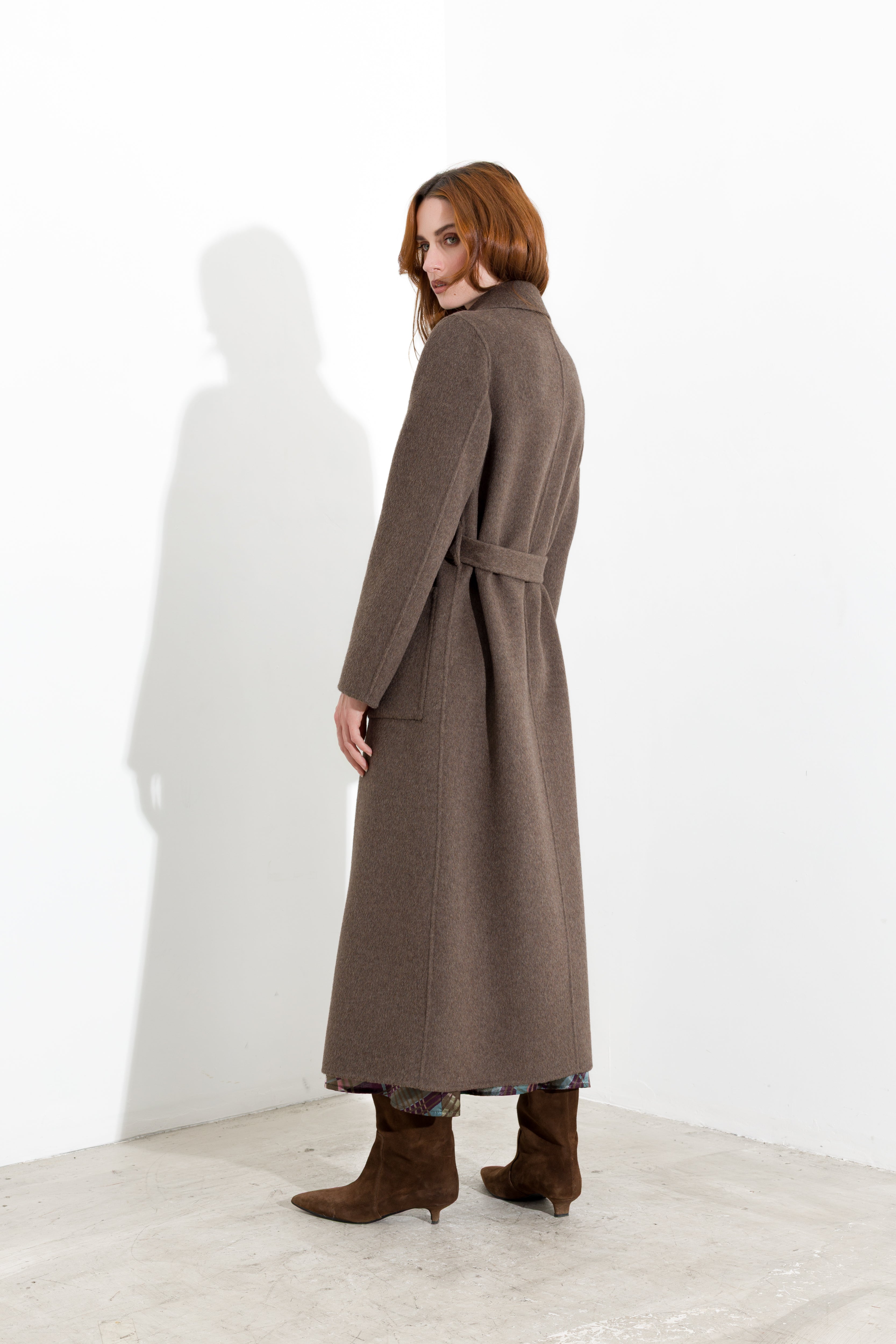 Cappotto lungo con cintura