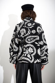 Cappotto corto senza chiusura in maglia