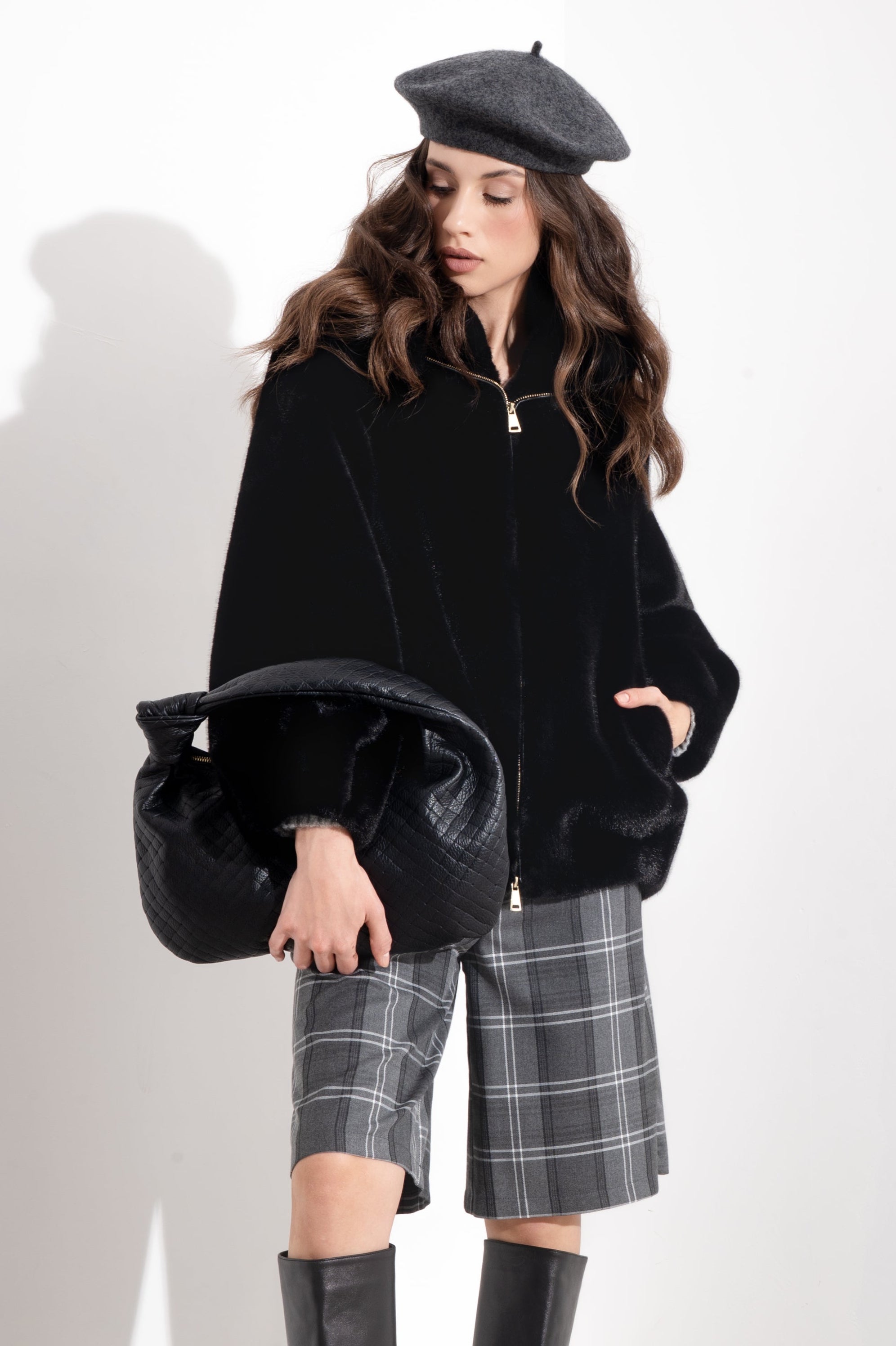 Giacca corta in ecovisone - Compagnia Italiana