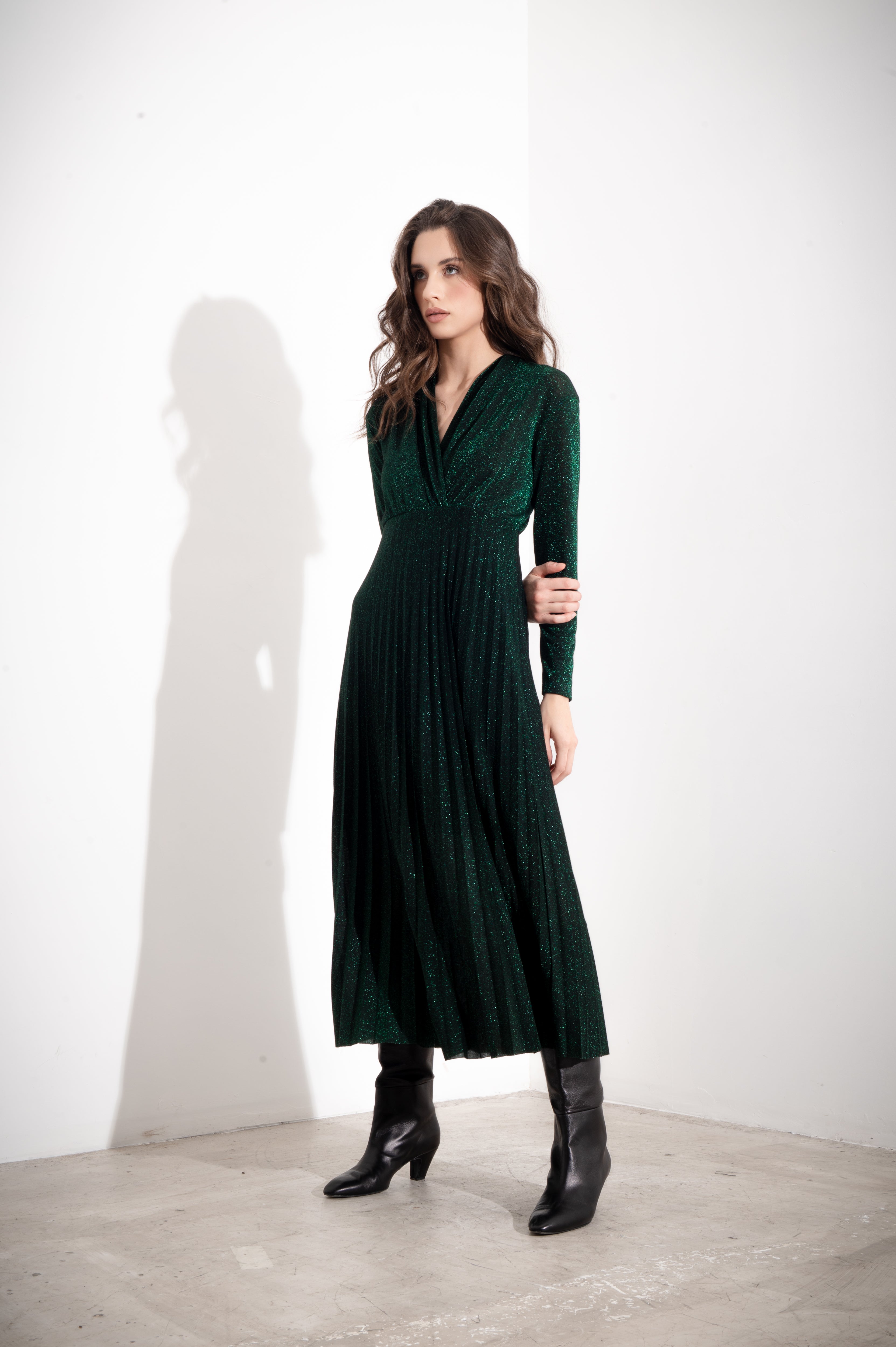 Abito lungo in lurex