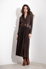 Abito lungo in lurex