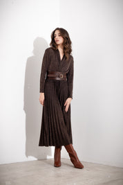 Abito lungo in lurex