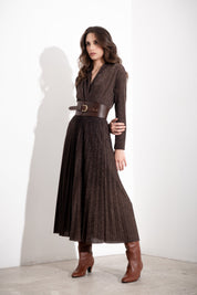 Abito lungo in lurex