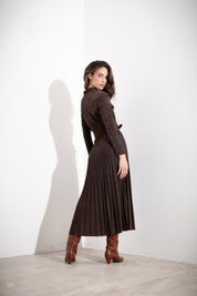 Abito lungo in lurex