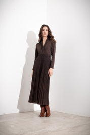 Abito lungo in lurex