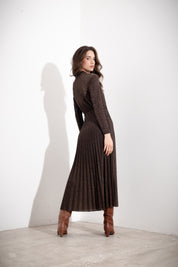 Abito lungo in lurex